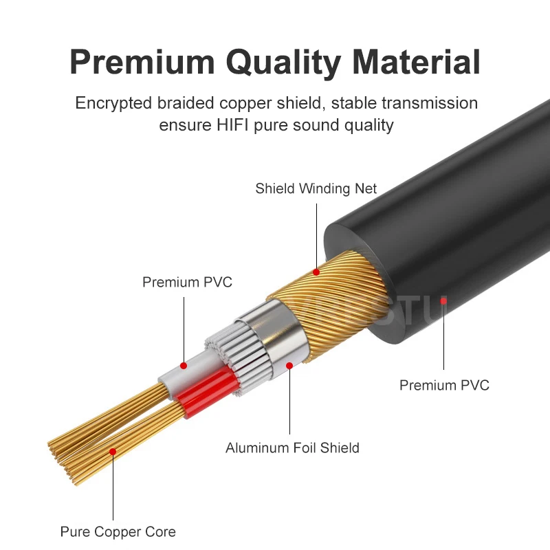 RCA Cable to Male Audio Gold-Plated Stereo Pure Sound Wire for Home Theater HDTV Amplifier HiFi System | Электроника