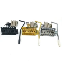 a set of gold sliver black electric guitar bridge string pulling board single shake vibrato musical instrument parts