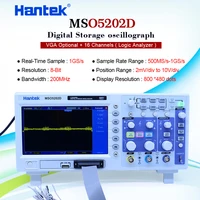 hantek mso5202d digital oscilloscope 200mhz 2channels 1gsas 16channels logic analyzer 2in1 usb 800x480