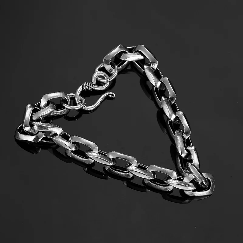 Ткацкая лента 100% реальная кожа серебряного цвета простой мужской браслет дружбы