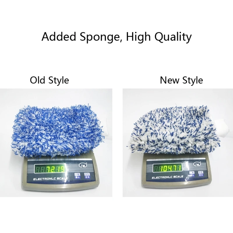 

Upgraded Plush Soft Absorbancy Glove High Density Car Cleaning Ultra Soft Easy To Dry Auto Detailing Microfiber Madness Wash Mit