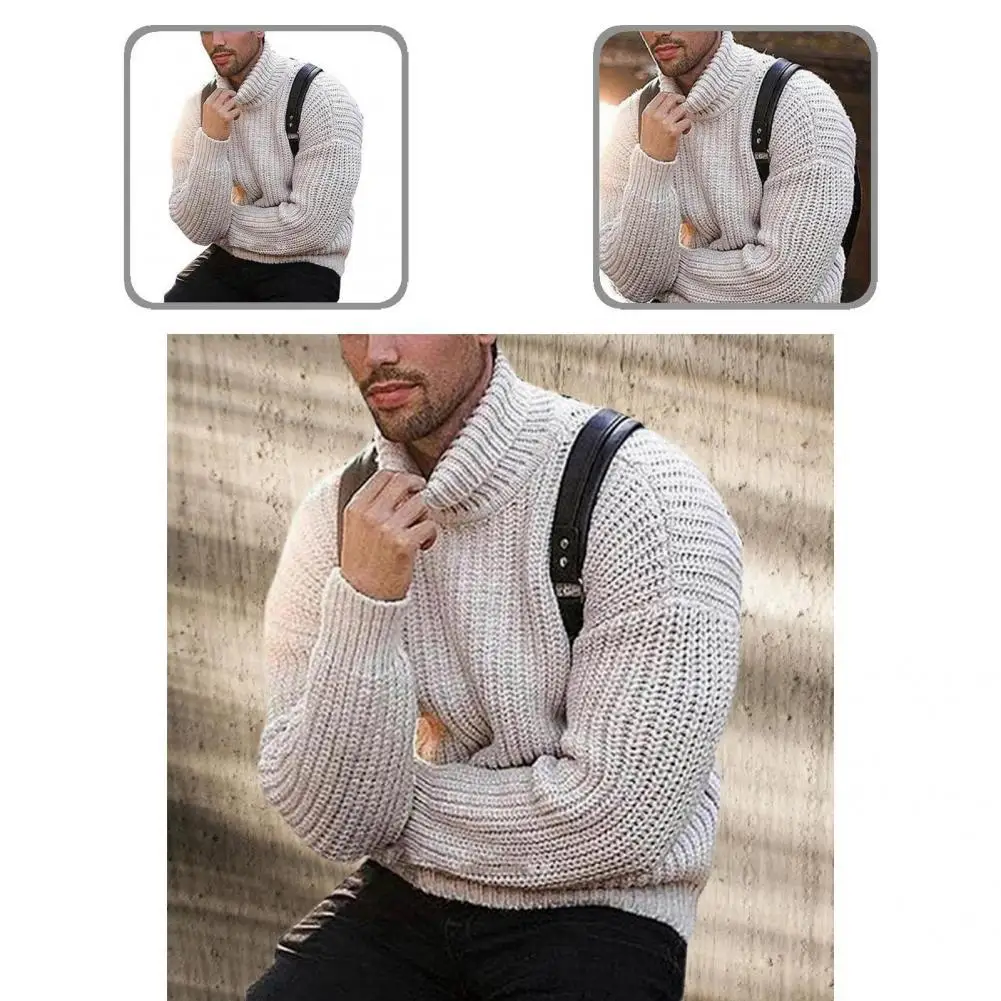 

Sweater Great Stitching High Elasticity Anti-pilling Loose Men Sweater Autumn Sweater for Dating