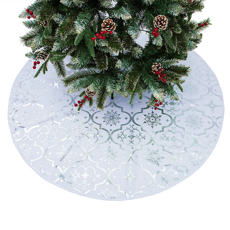 

Christmas Tree Skirts Snowflake Elk Ornaments for Home Holiday Party Decor for Christmas Decorations Holiday LAD-sale