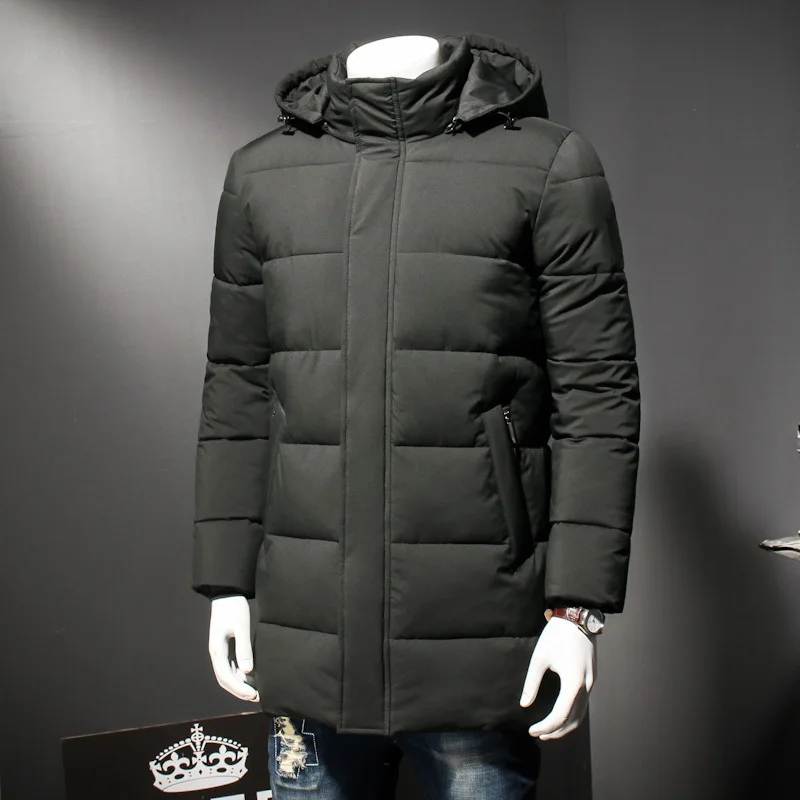 Plus size 8XL 7XL 6XL Men's Winter Warm Jacket Hooded Slim Casual Coat Cotton-padded Parka Overcoat Hoodie Thick | Мужская одежда