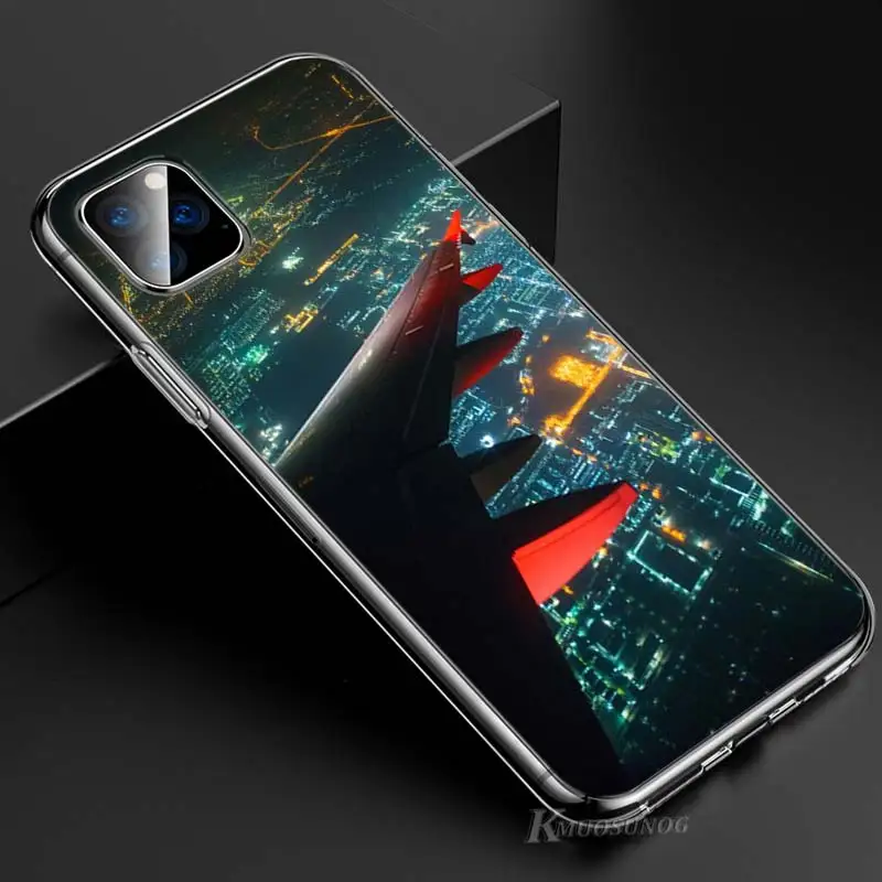 Прозрачный ТПУ чехол самолет для iPhone 11 11Pro XS MAX XR X 8 7 6S 6 Plus 5S чехол для телефона - Цвет: Style 04