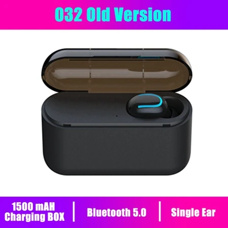 Q32 Single Ear Новинка Q32 TWS 5,0 Bluetooth наушники с шумоизоляцией беспроводные наушники игровая гарнитура с микрофоном 2000 мАч светодиодный водонепроницаемый внешний аккумулятор - Цвет: Q32 Single Ear