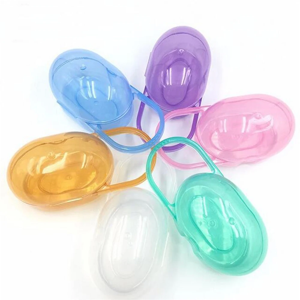 

Portable Oval Hangering Baby Pacifier Case Box Dustproof Kids Pacifier Nipple Cradle Case Holder Travel Storage Nipple Multi-col