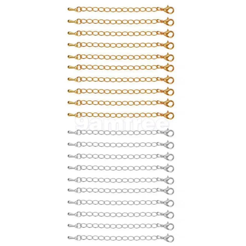 10 шт. 2 цвета удлиняющие звенья для ожерелья цепочки женщин и девочек фурнитура