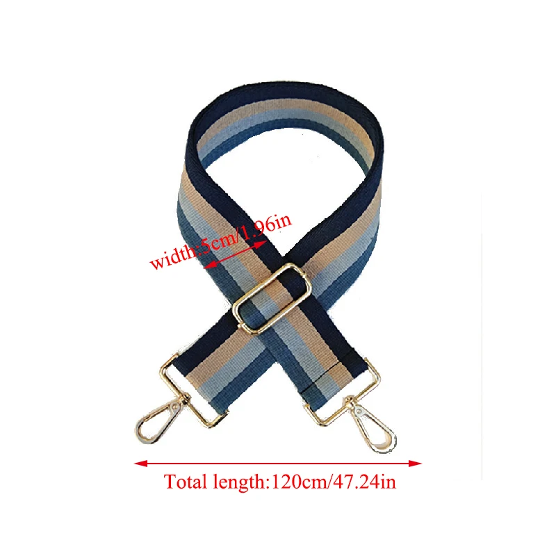 120 см Хлопковая сумка на ремне многоцветная широкая аксессуар ручке сменная