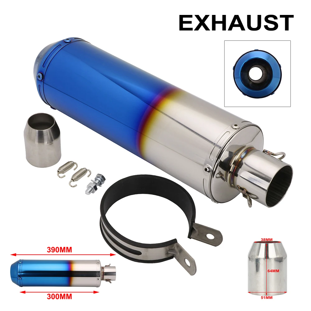 Универсальный мотоциклетный глушитель выхлопной трубы 51 мм с дБ убийцей