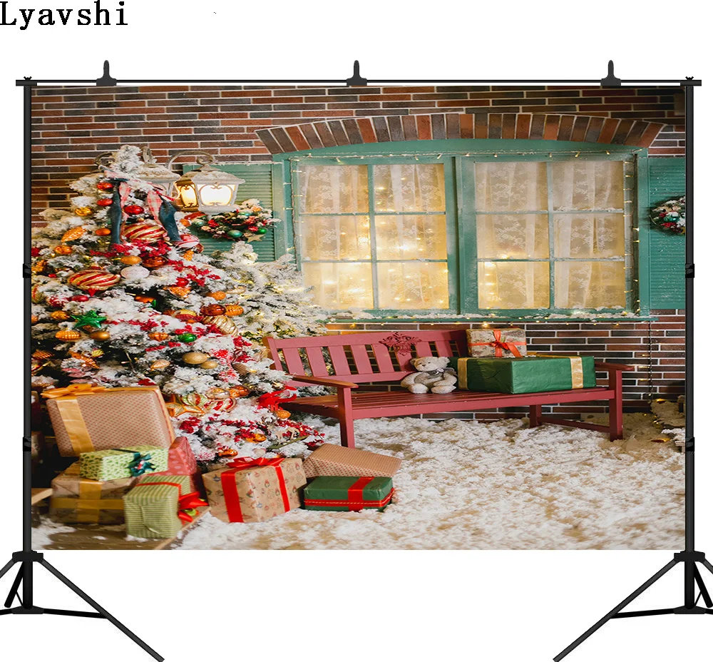 

Фон для фотосъемки Lyavshi с изображением зимней снежинки рождественской елки вспышки окна декорация фоны для фотостудии фон для фотосъемки