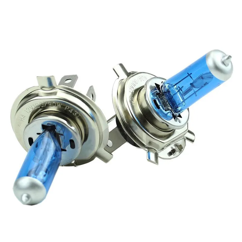 2PCS Super White H4 55W DC12V Bi-Xenon HID High Power Low Consumption Beam Headlight Bulb 6000K Light Lamps Su Car Parts#267644 |