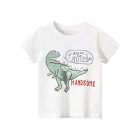 childrens clothing pure cotton summer t shirt white dianosaur print top short sleeve t shirts baby clothes boys graphic tee kids