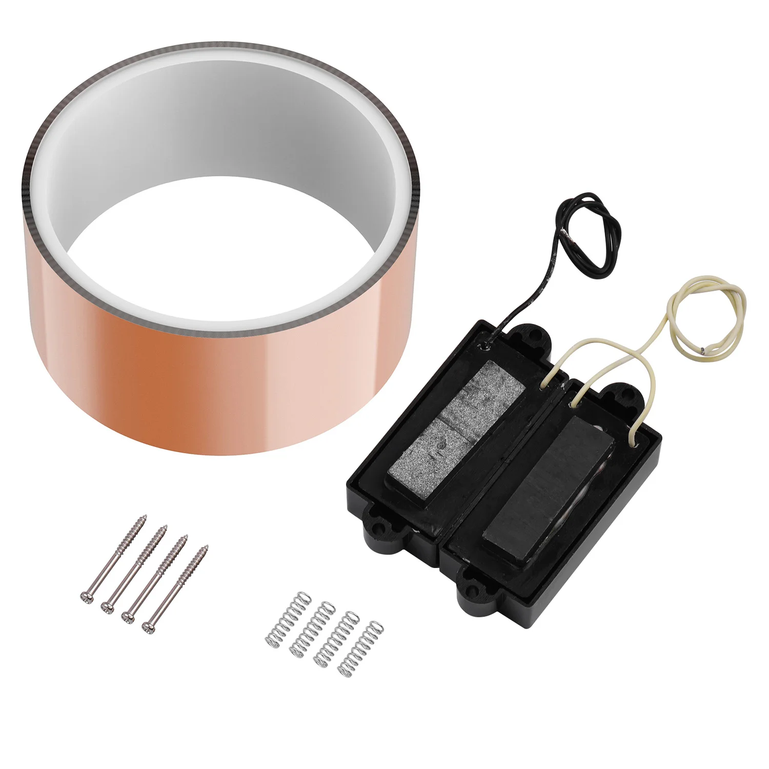 

5cm*2m / 2inch*6.6FT Adhesive Conductive Copper Foil Shielding Tape - Single Side Conductive + 2pcs Black 4 String P Bass Bridge