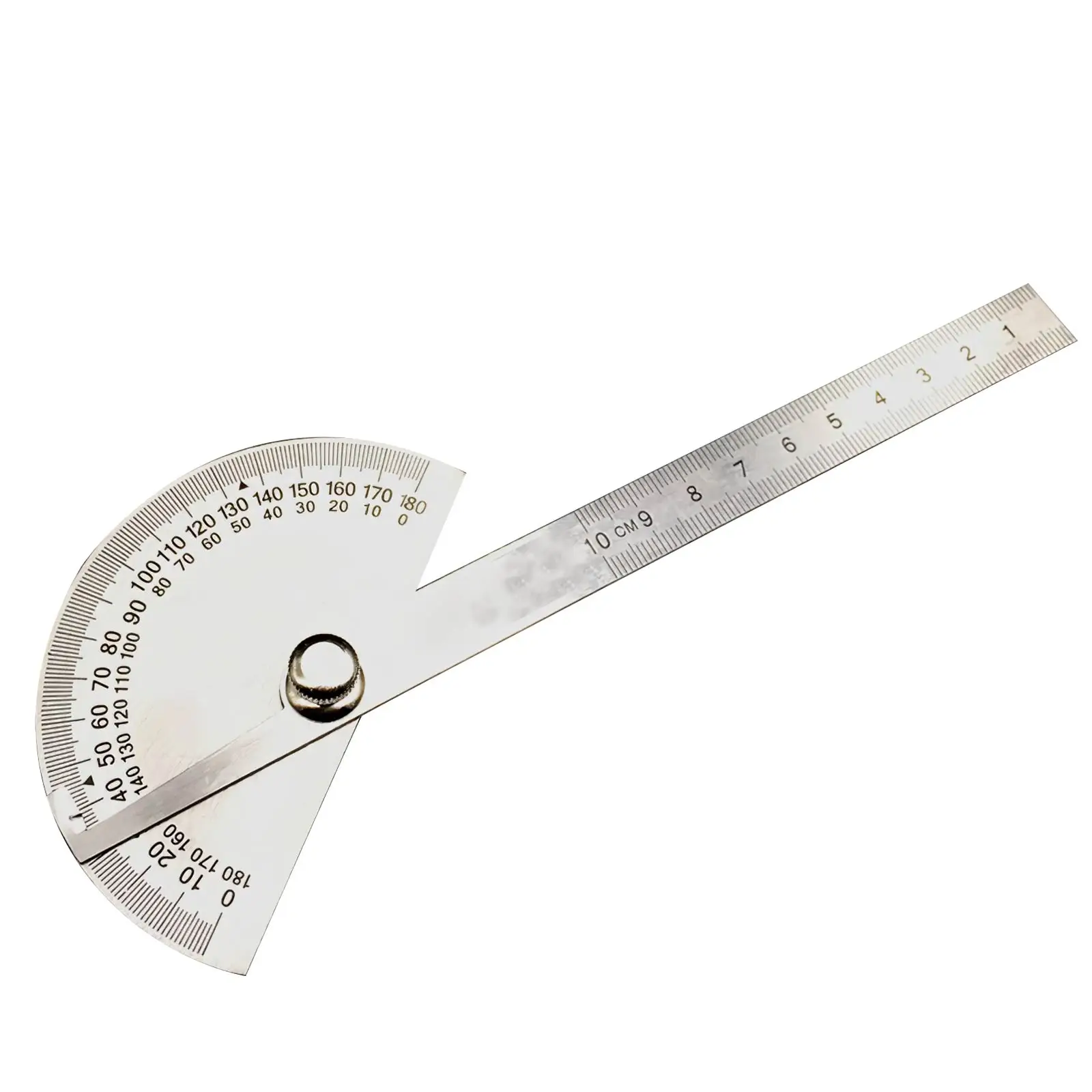 

100/250mm 180 Degree Adjustable angle Protractor Stainless Steel Angle Gauge Round Head Caliper Measuring Ruler for Woodworking