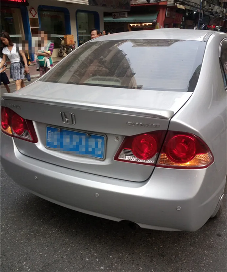 Для Civic спойлер 2006-2011 Honda HDB ABS пластик Материал заднее крыло автомобиля Цвет