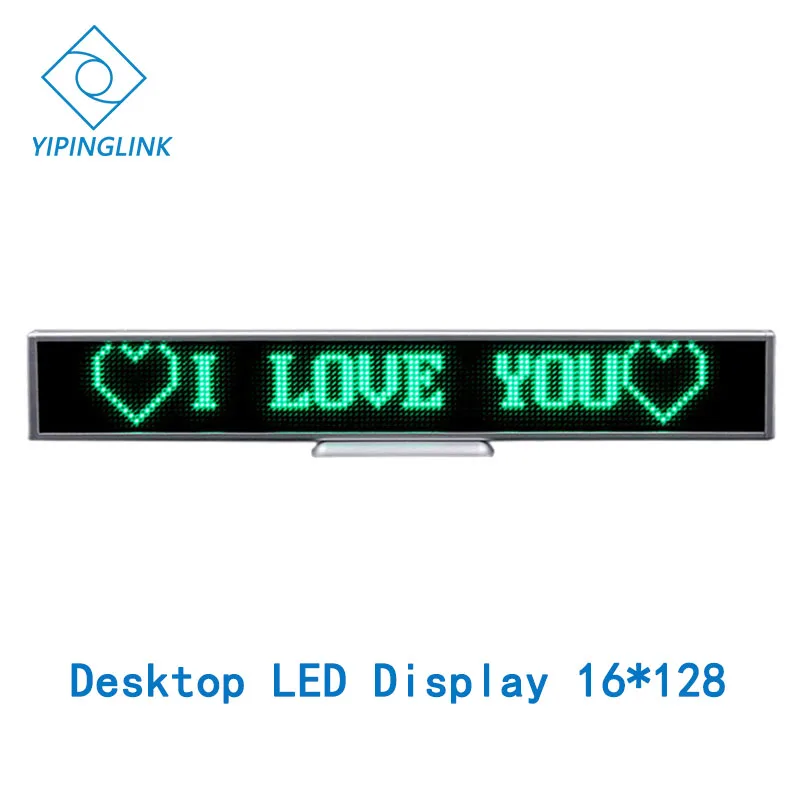 Настольный рекламный bluetooth прокручивающийся светодиодный дисплей мини 16*128