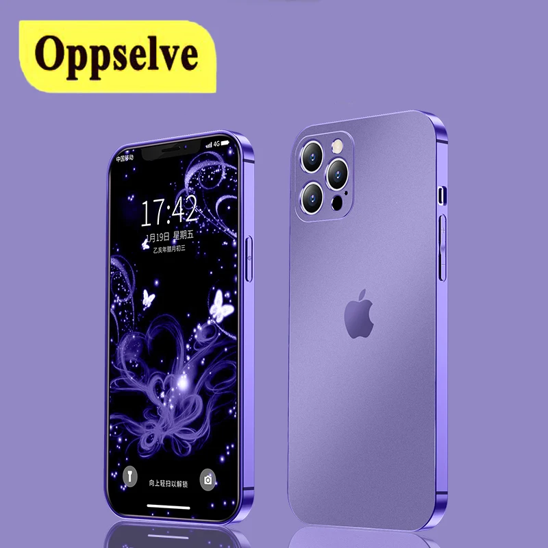 

Luxury Plating Case For iPhone 13 12 11 Pro XS Max X XR 7 8 6 Plus TPU Shockproof Full Lens Protection Cover Transparent Capa