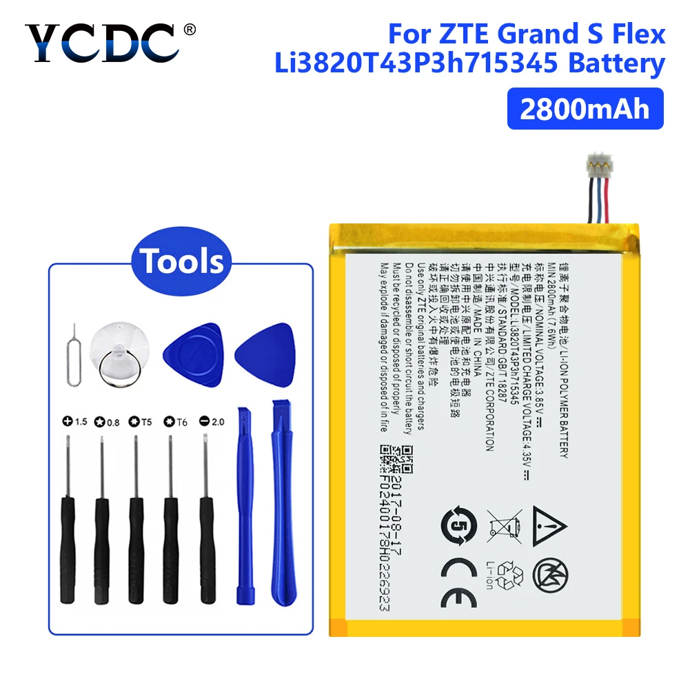 

Аккумулятор LI3820T43P3h715345 на 2800 мАч для ZTE Grand S Flex/ZTE MF910 MF910S MF910L MF920 MF920S MF920W + аккумулятор с инструментами