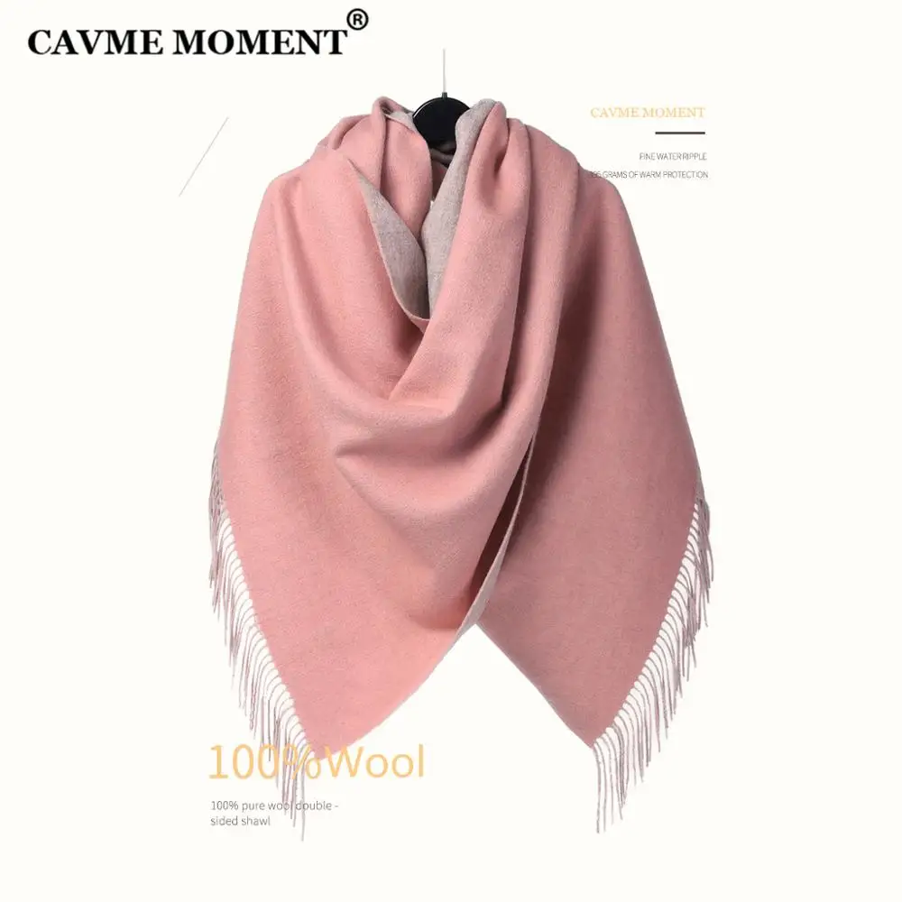 CAVME Double Color Woolen Long Scarf Winter Fashion Wool Scarves for Ladies Couples Patchwork Gift for CUSTOM LETTERS 70*20cm