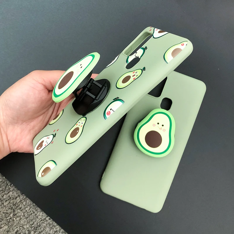 Мягкий силиконовый 3D чехол с авокадо для Samsung A21S A01 A11 A21 A41 A51 A71 A10S A31 A10 держатель S20