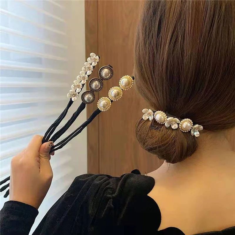 

Pearl Hairpin Vintage Baroque Shell Bun Hairstyle Hair Stick Woman Elegant Hair Scrunchies Banquet Wedding Hair Accessories