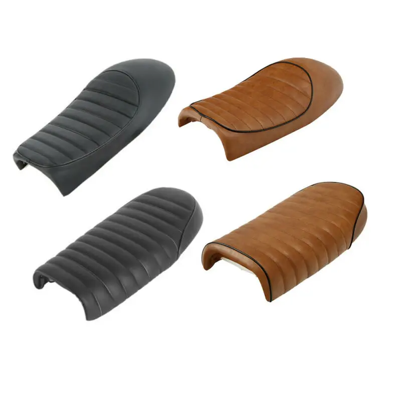 Мотоциклетное универсальное винтажное седло для Кафе Racer Flat Hump подходит Honda CB Suzuki