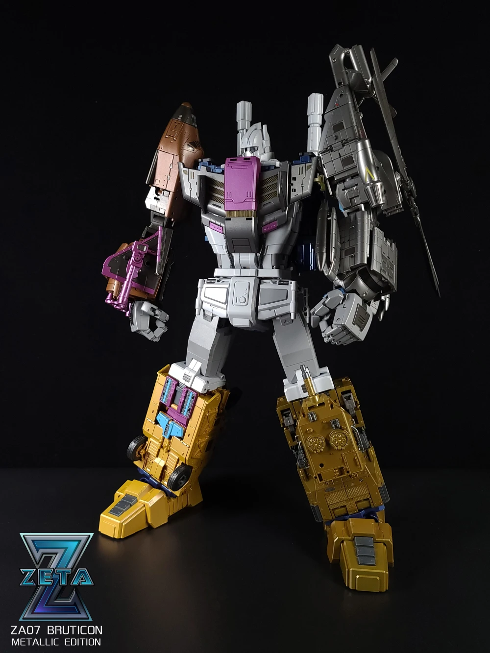 

In StockAction Figure Robot Transformation Zeta Toys ZA-07 ZA07 Bruticon Bruticus Full Set Metallic Edition Box set