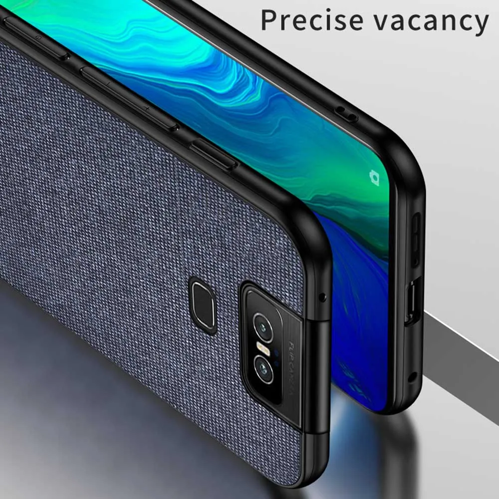 Чехол для Asus Zenfone 6 ZS630KL Мягкий бампер роскошный тканевый чехол задняя крышка из