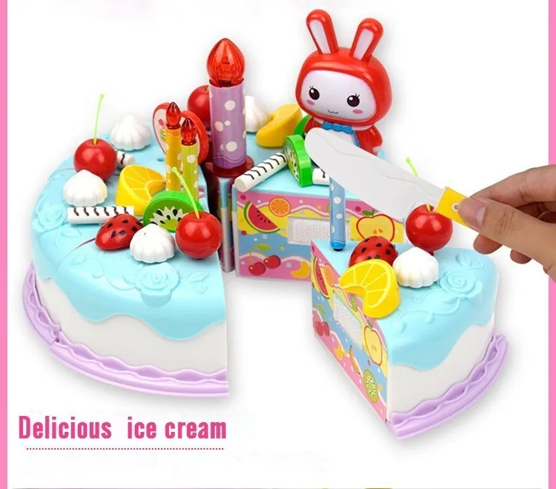 86 PCS DIY ролевые игры для резки фруктов торт ко дню рождения кухня игрушки набор еды