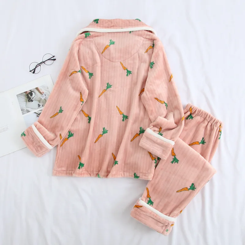 Fdfklak Flannel Pijama For Pregnant Womens Pajamas Sleepwear Maternity Winter Pijamas Tracksuit Nursing Pajama | Мать и ребенок