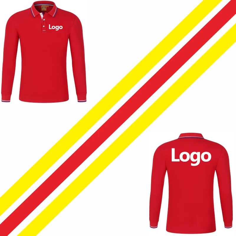 Футболка-поло с длинным рукавом 7 цветов | Мужская одежда