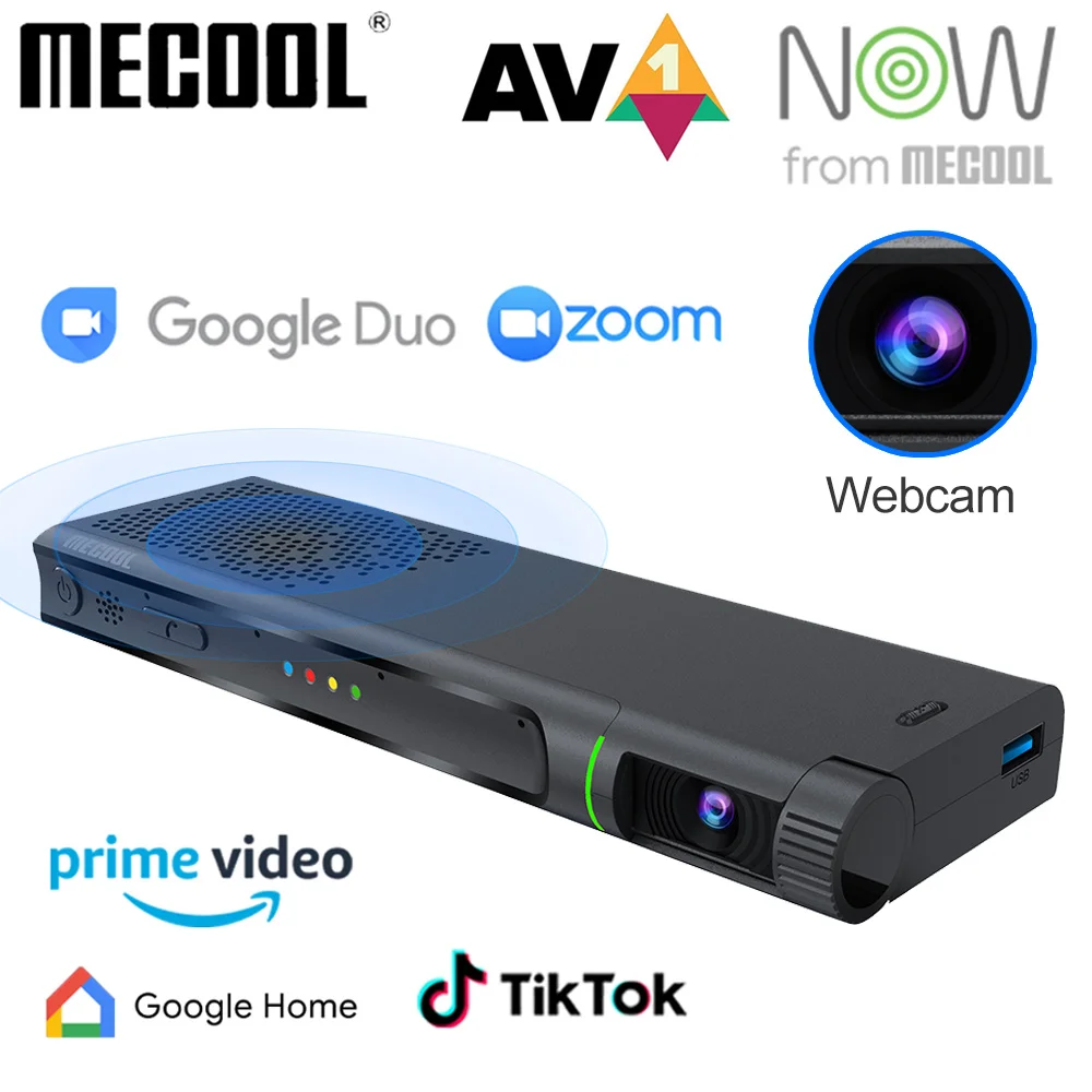 ТВ приставка Mecool NOW KA2 Amlogic S905X4 AV1 Android 10 2 Гб 16 сертифицированная Google с HD камерой 1080P