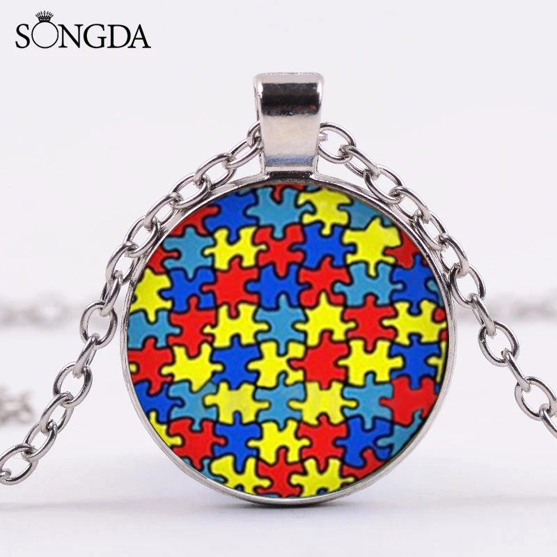 Ожерелье с кулоном пазлом ожерелье любовными друзьями повседневный подарок