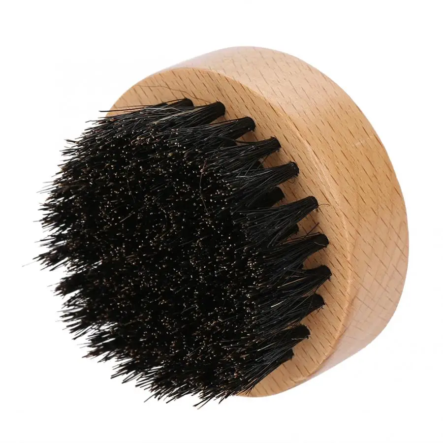 Щетка для бороды мужские усы круглая деревянная щетка из бука уход за бородой