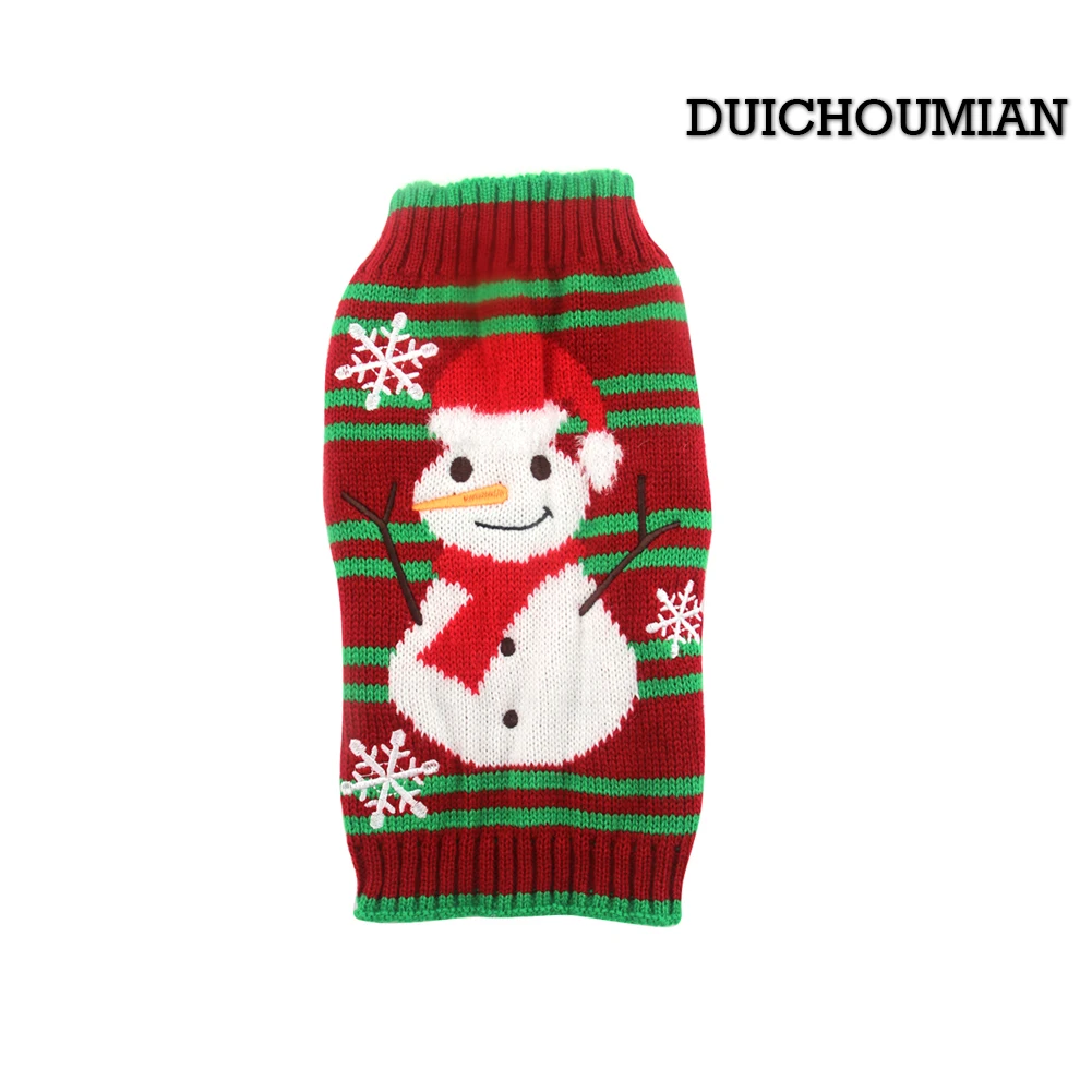 

DUICHOUMIAN Dog Snow Sweaters Snowman Sweaters Xmas Dog Holiday Sweaters New Year Christmas Sweater Pet Clothes for Small Dog