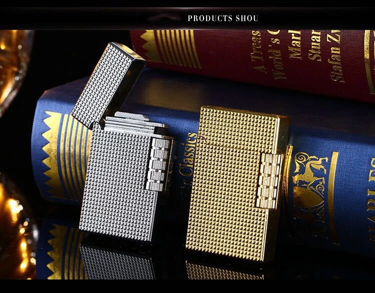 Керосиновая зажигалка многоразовая масляная металлическая гладкая с