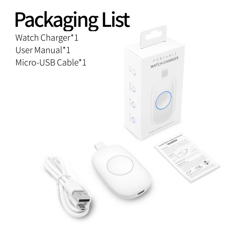 Беспроводное зарядное устройство USB для Apple Watch Series 5 1000 мАч 4/3/2/1 iWatch 2020 |