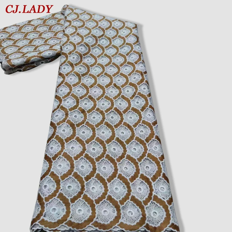 

Handcut Hole African Lace Fabric 2021 High Quality Nigerian Women Party Embroidery Lace Fabric for Women Dress in Wedding A04