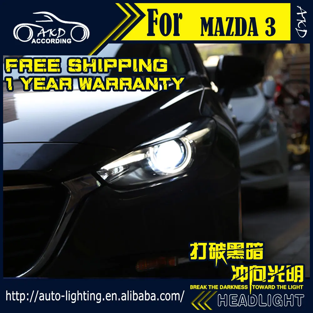 AKD автомобильный Стайлинг фара для Mazda 3 фары 2017 Новинка Mazda3 Axela светодиодный ная DRL