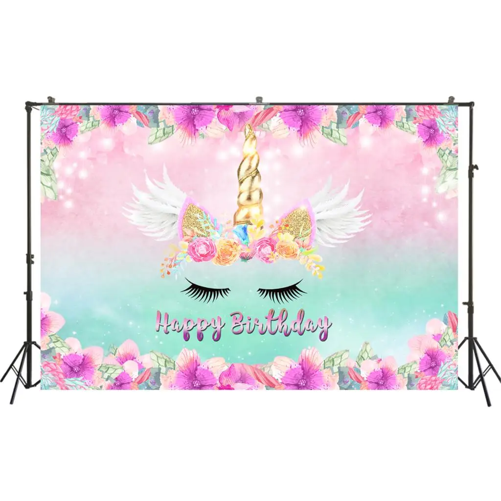 Виниловый фон для фотосъемки с изображением единорога|Фон фотосъёмки| |