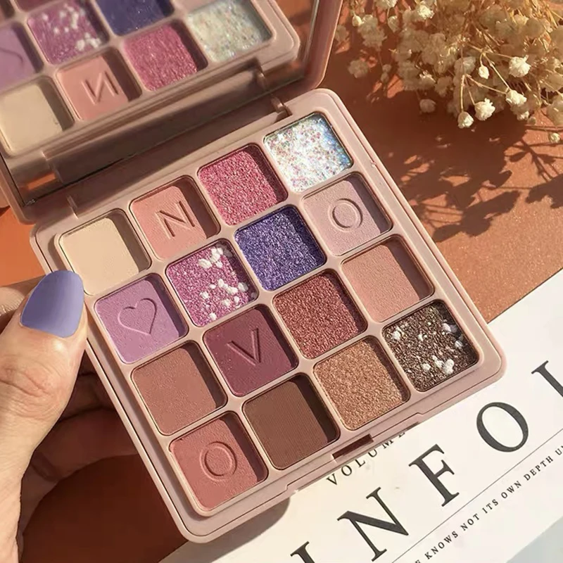 Portable Notebook Finger Tip Eye shadow Matte Shimmer Glitter Waterproof Pigment Silky Touch Nude Long Lasting Beauty Makeup |