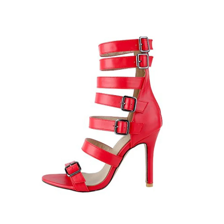 

High top sandals Roman shoes large size 40-46 women's shoes high heel thin heel sandals