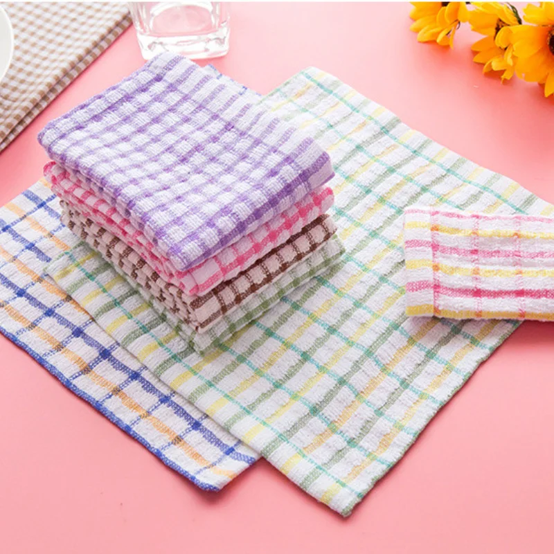 

Полотенце для мытья посуды, хлопковое кухонное полотенце в британском стиле с сеткой, впитывающее масло, очищающая тряпка, Новинка