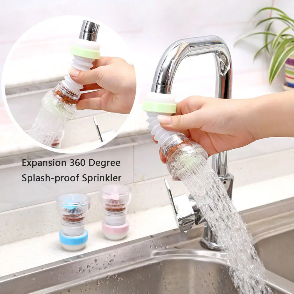 Поворотный кухонный кран сопло брызги воды пузырьковый душ фильтр для