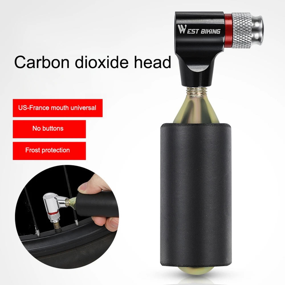 Велосипедный насос WEST BIKING автоматический для горных и дорожных велосипедов CO2 |