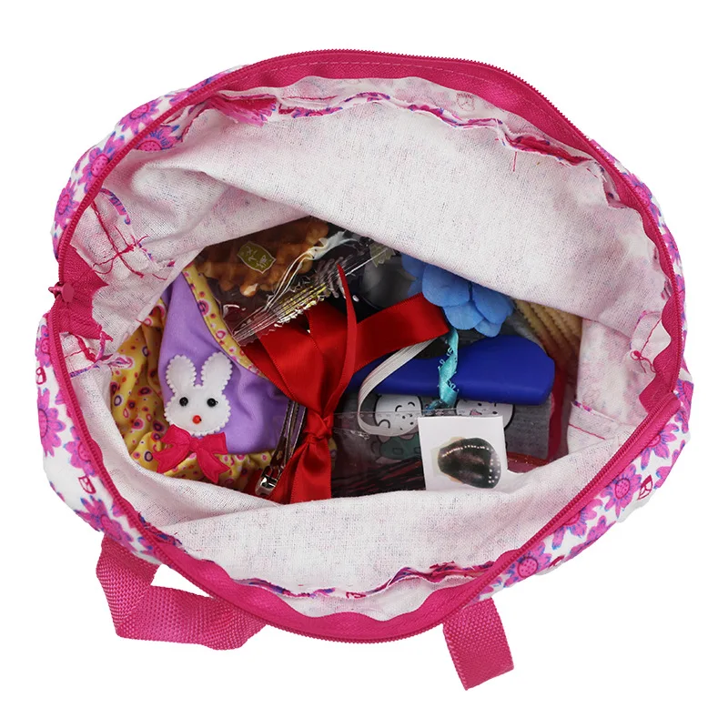 

Girl Gift Pink Flower Outgoing packet Doll Accessories Dress Up Gifts for 18" American Doll Fit 43cm Baby Doll