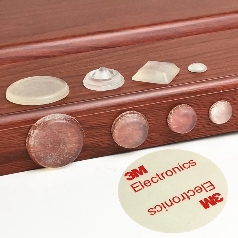 transparentblack cabinet door bumper self adhesive silicone damper pad with salient point for kitchen cupboard drawer stoppers free global shipping