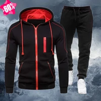 2021 fashion autumn winter mens suit sportswear mens zipper hoodie sports pants two piece hooded casual suit mens clothes