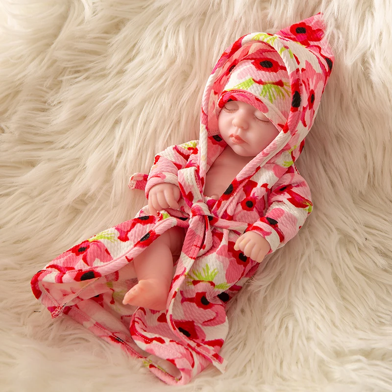 25 см реалистичный сон девочка Новорожденный bebe Кукла reborn baby гладкая виниловая